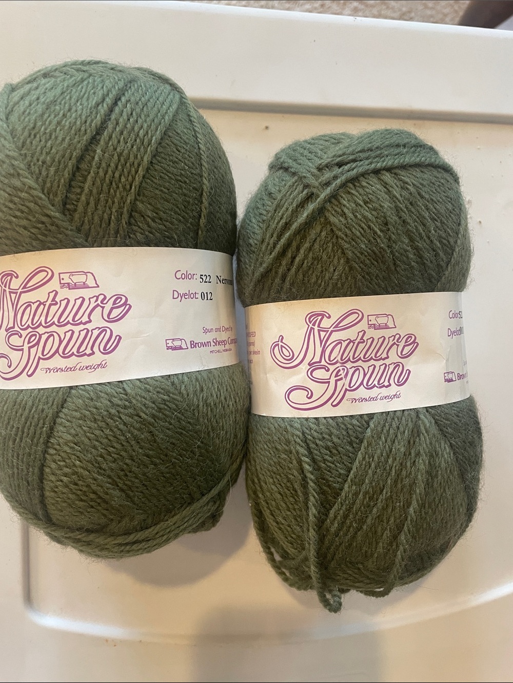 Olive Green Yarn - Soft Worsted Weight
